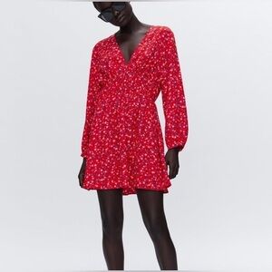 a line silhouette mini dress zara Zara - Short Asymmetric Buckle Dress - Black - M
